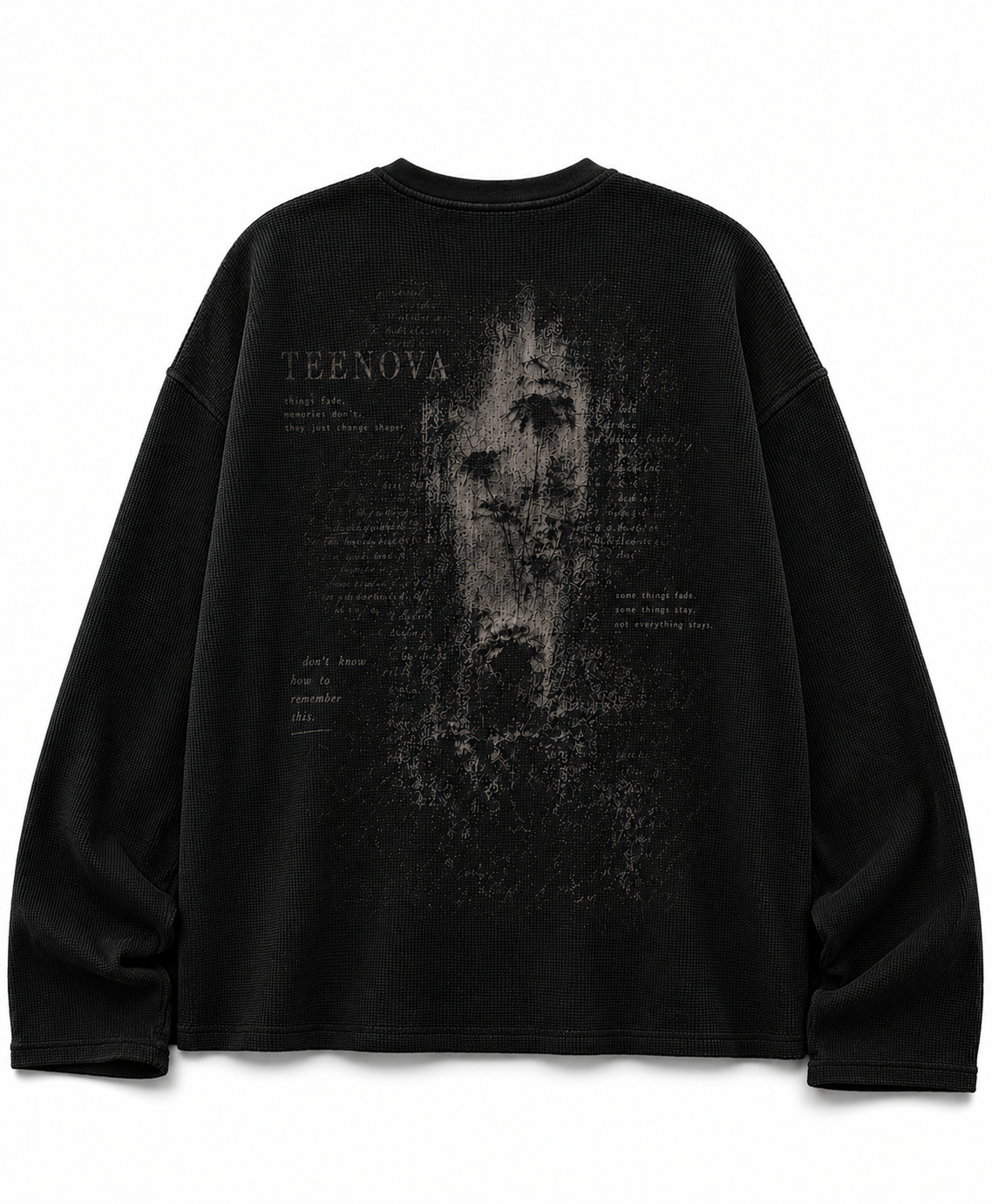 After Image Full Sleeve Waffle Knit Tee
