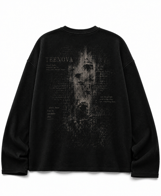 After Image Full Sleeve Waffle Knit Tee