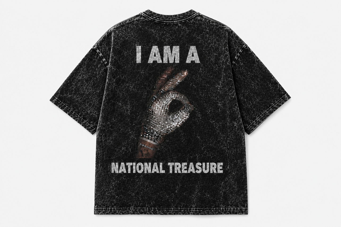 National Treasure Premium Mineral Wash Oversized T-Shirt