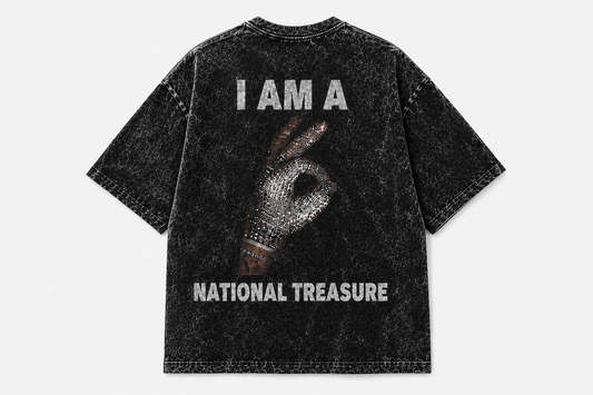National Treasure Premium Mineral Wash Oversized T-Shirt