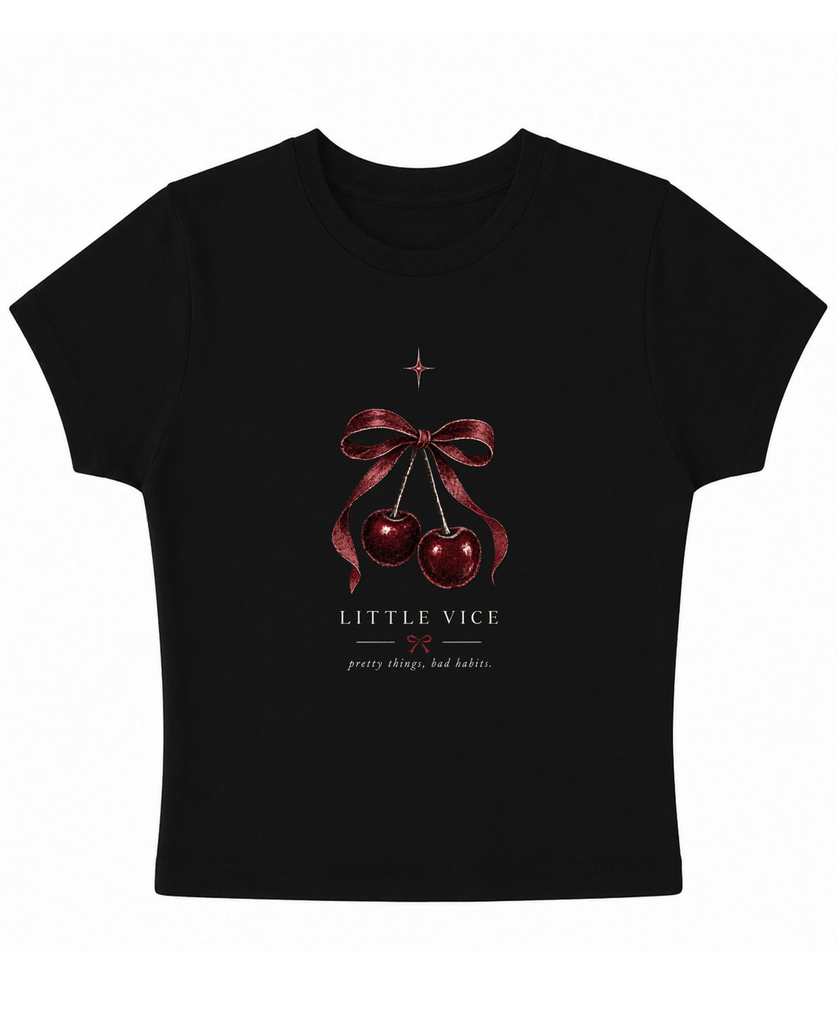 Black Baby Tee Front Design