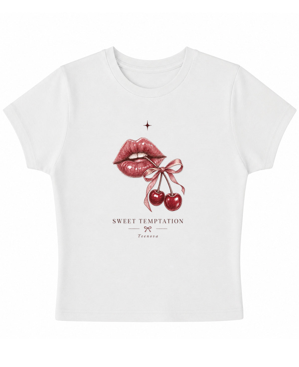White Baby Tee Front Design